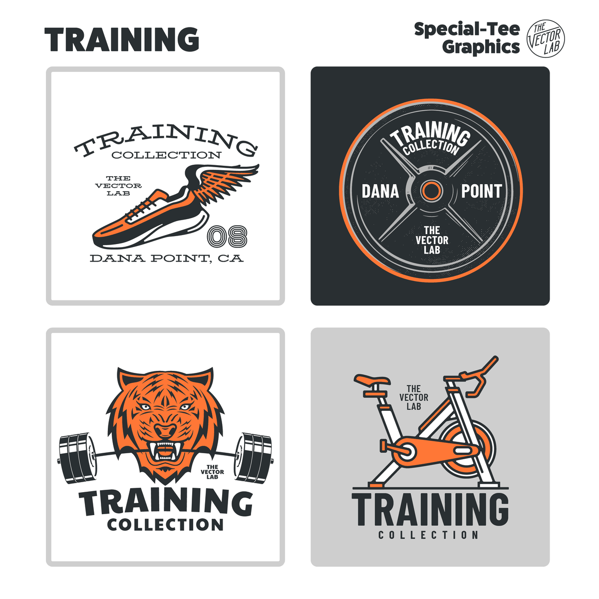 Training Graphic Logo Templates for Adobe Affinity CorelDraw