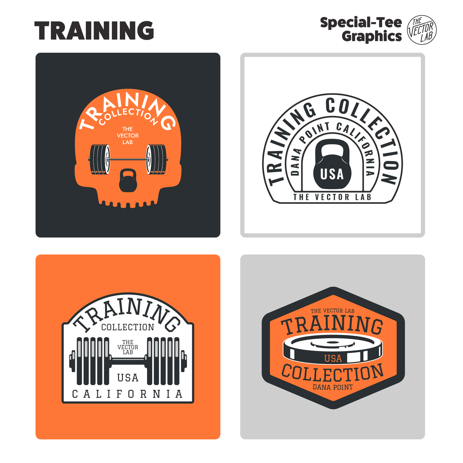 Training Graphic Logo Templates for Adobe Affinity CorelDraw