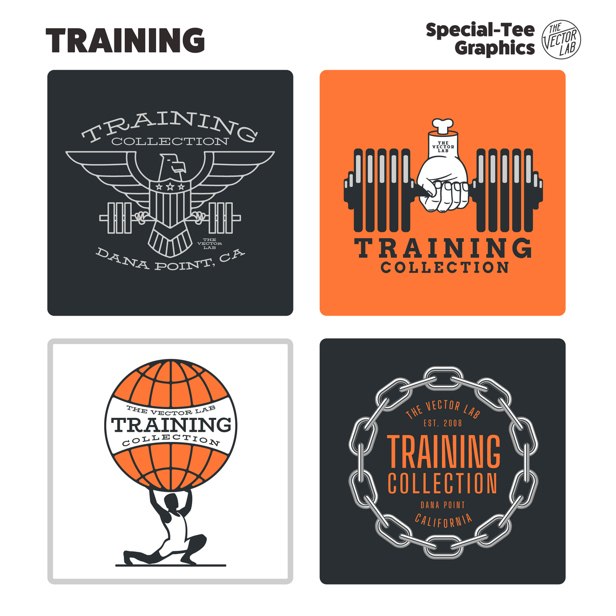 Training Graphic Logo Templates for Adobe Affinity CorelDraw
