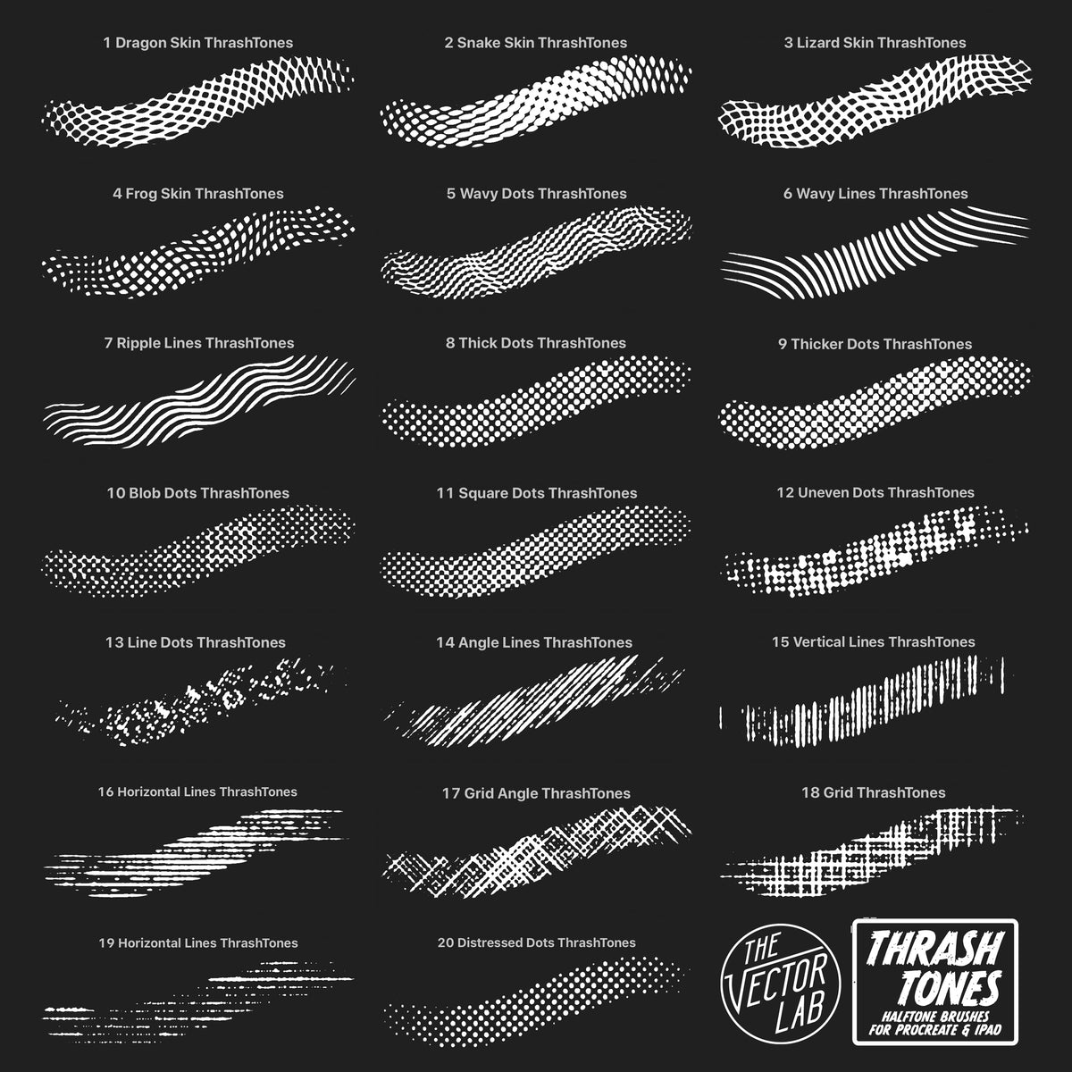 ThrashTones Brushes for Procreate (iPad)