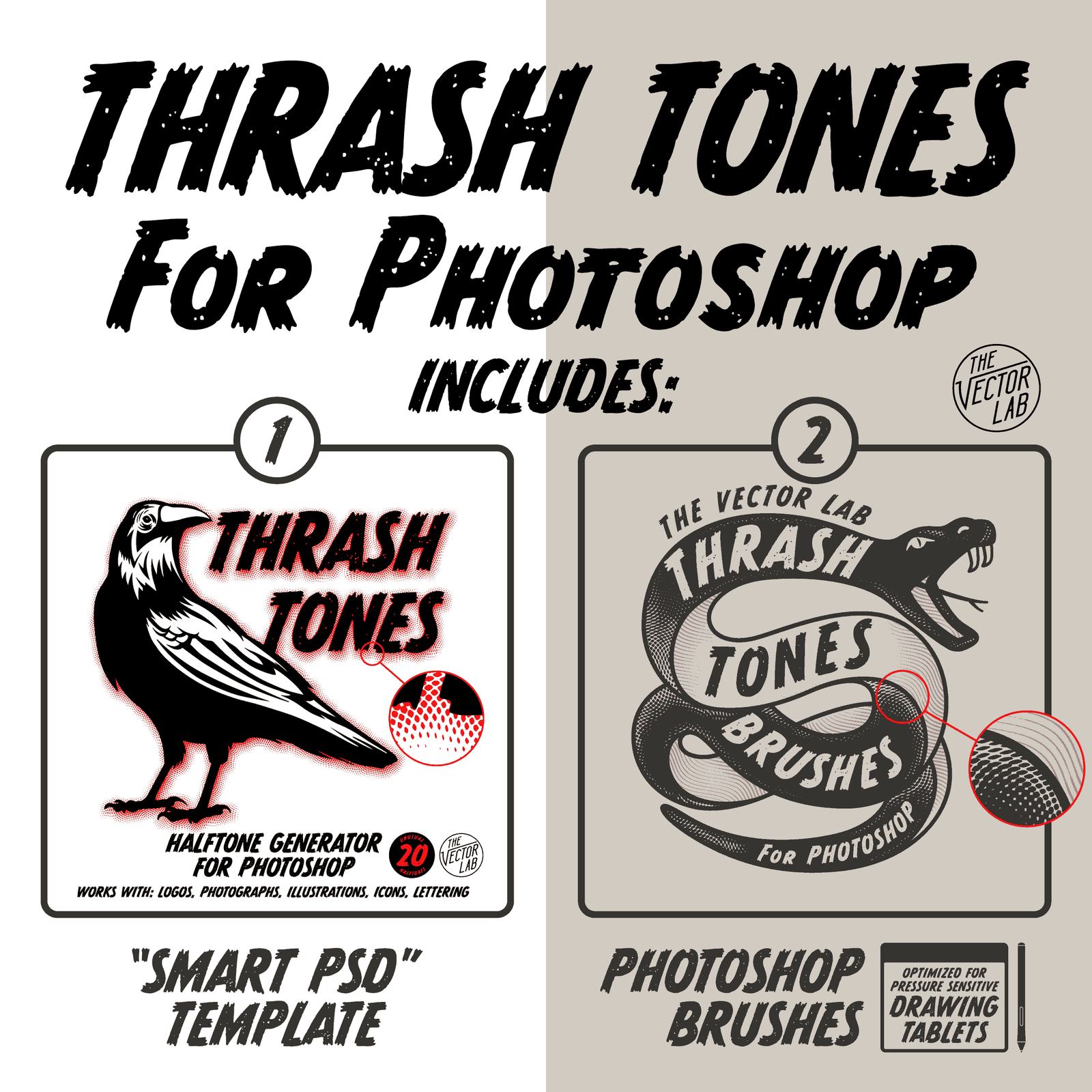 ThrashTones - Unique Halftones for Photoshop