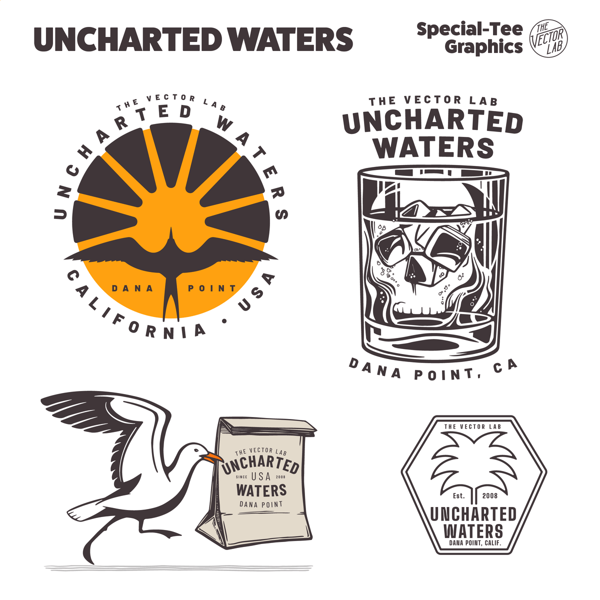 Uncharted Waters - Nautical graphic templates for Adobe, Affinity, CorelDraw
