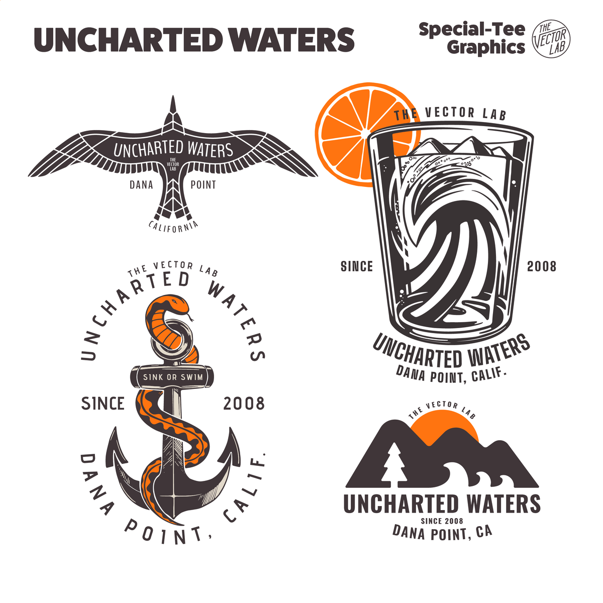 Uncharted Waters - Nautical graphic templates for Adobe, Affinity, CorelDraw