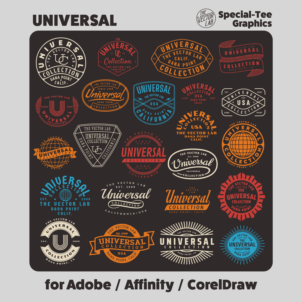 Universal Collection Graphics for Adobe Affinity CorelDraw
