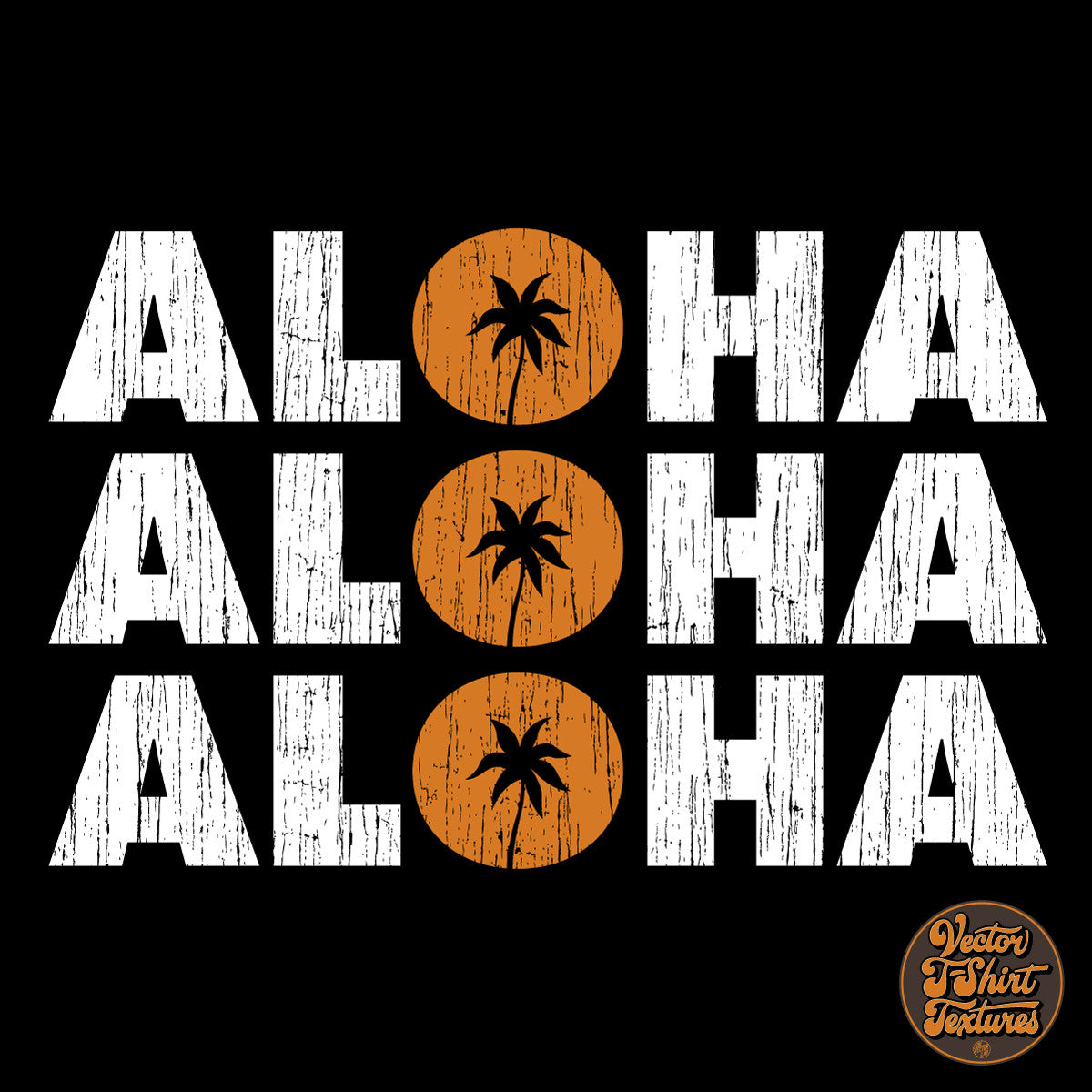 Aloha Vector T-Shirt Textures for Illustrator and Photoshop