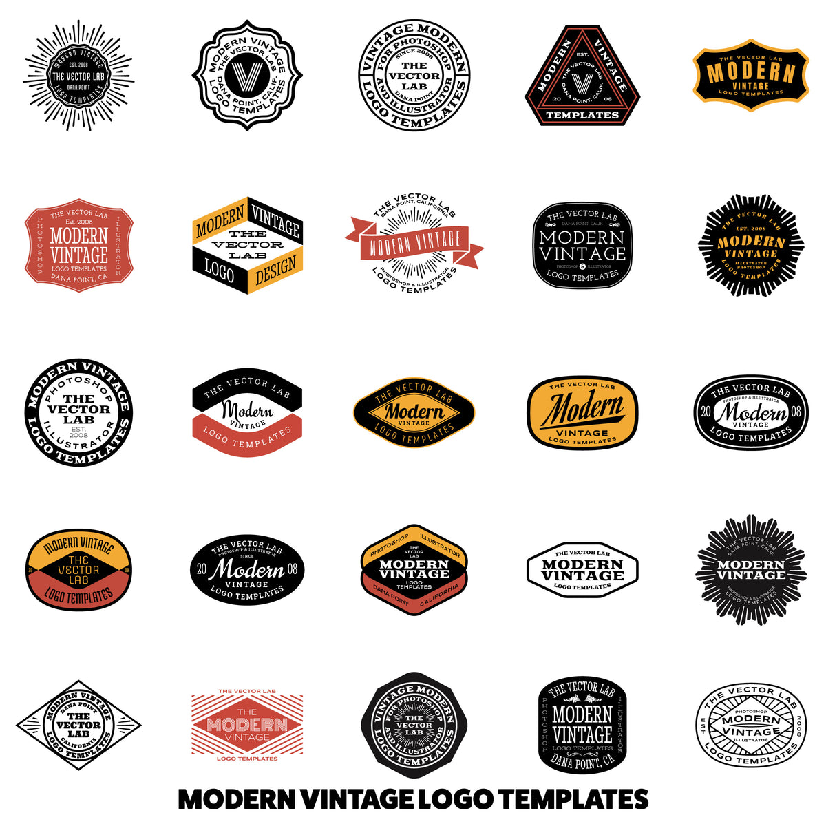 Modern Vintage Logo Templates - Logo Design Master Collection