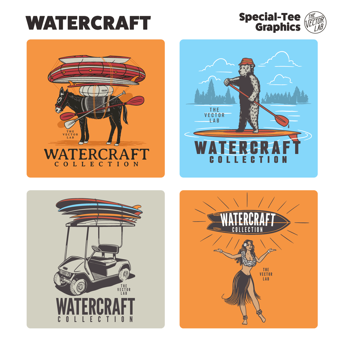 Watercraft Graphic Logo Templates for Adobe Affinity Corel