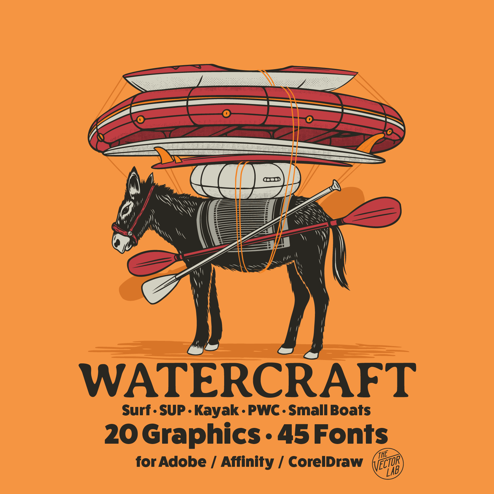 Watercraft Graphic Logo Templates for Adobe Affinity Corel