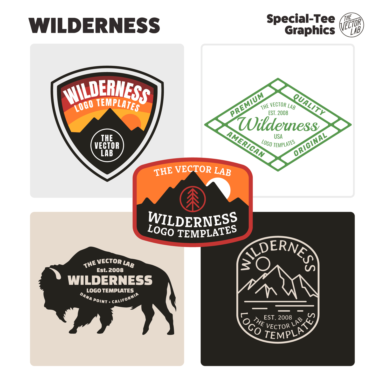 Wilderness Graphic Logo Templates
