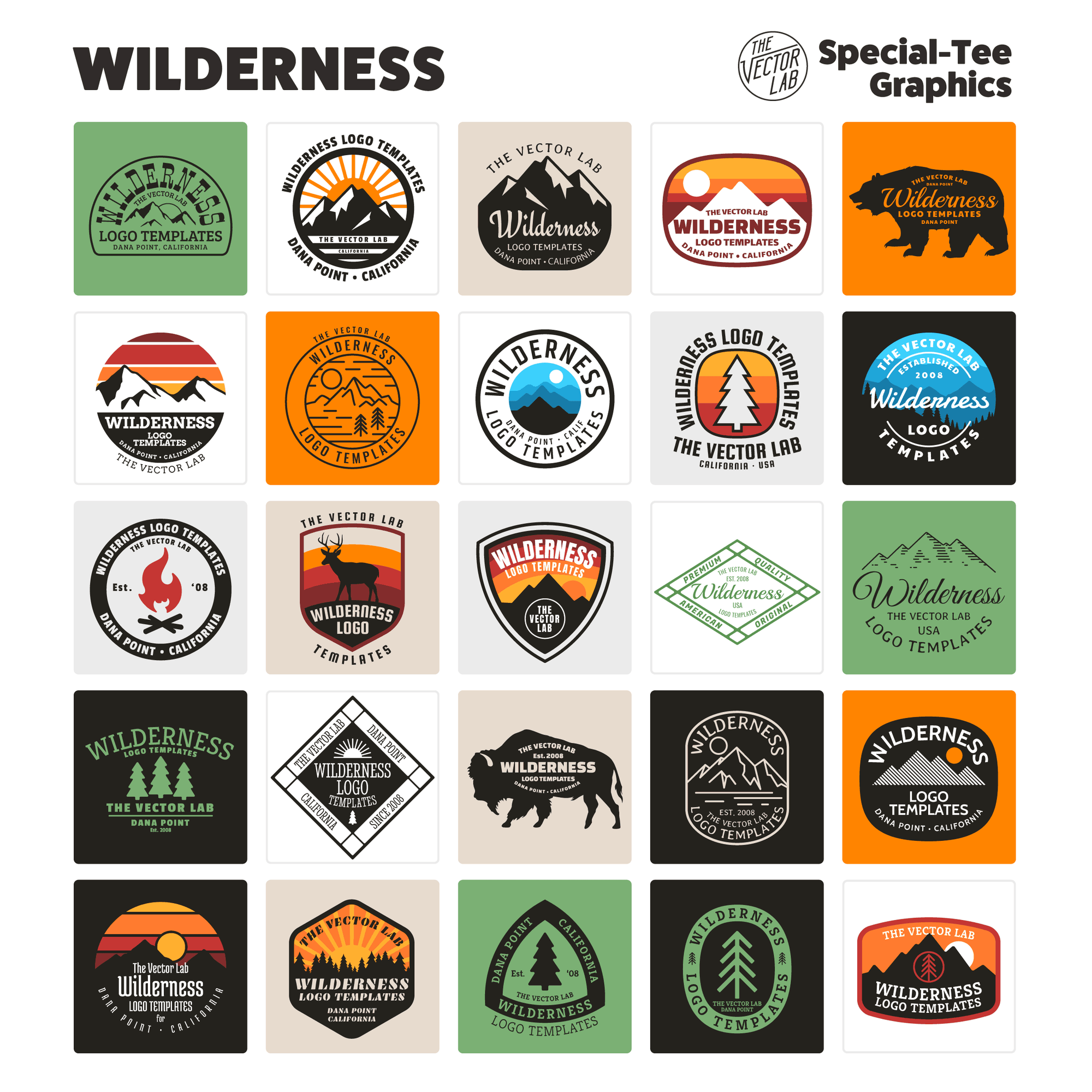 Wilderness Graphic Logo Templates
