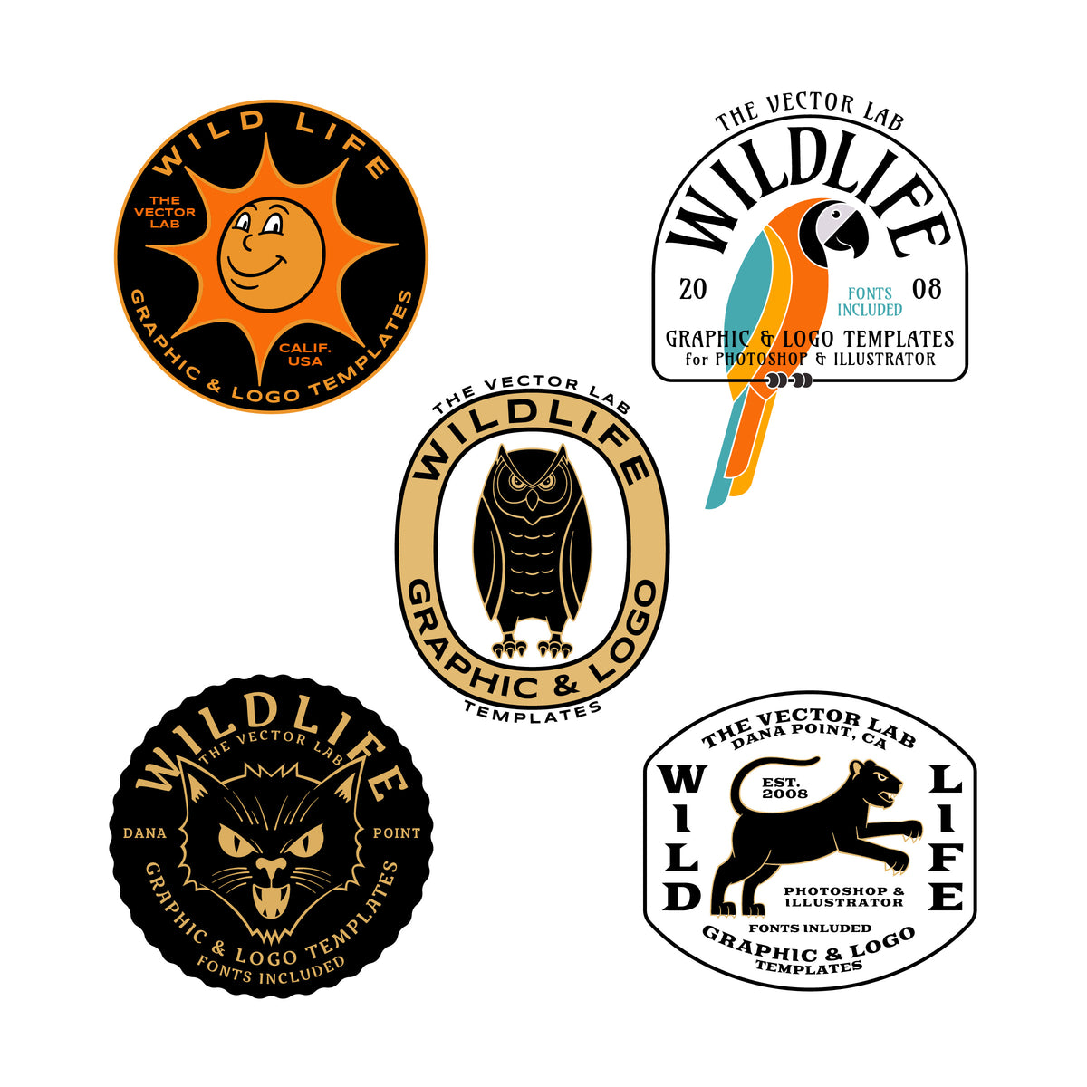 Graphic & Logo Bundle Vol 1 - Wildlife