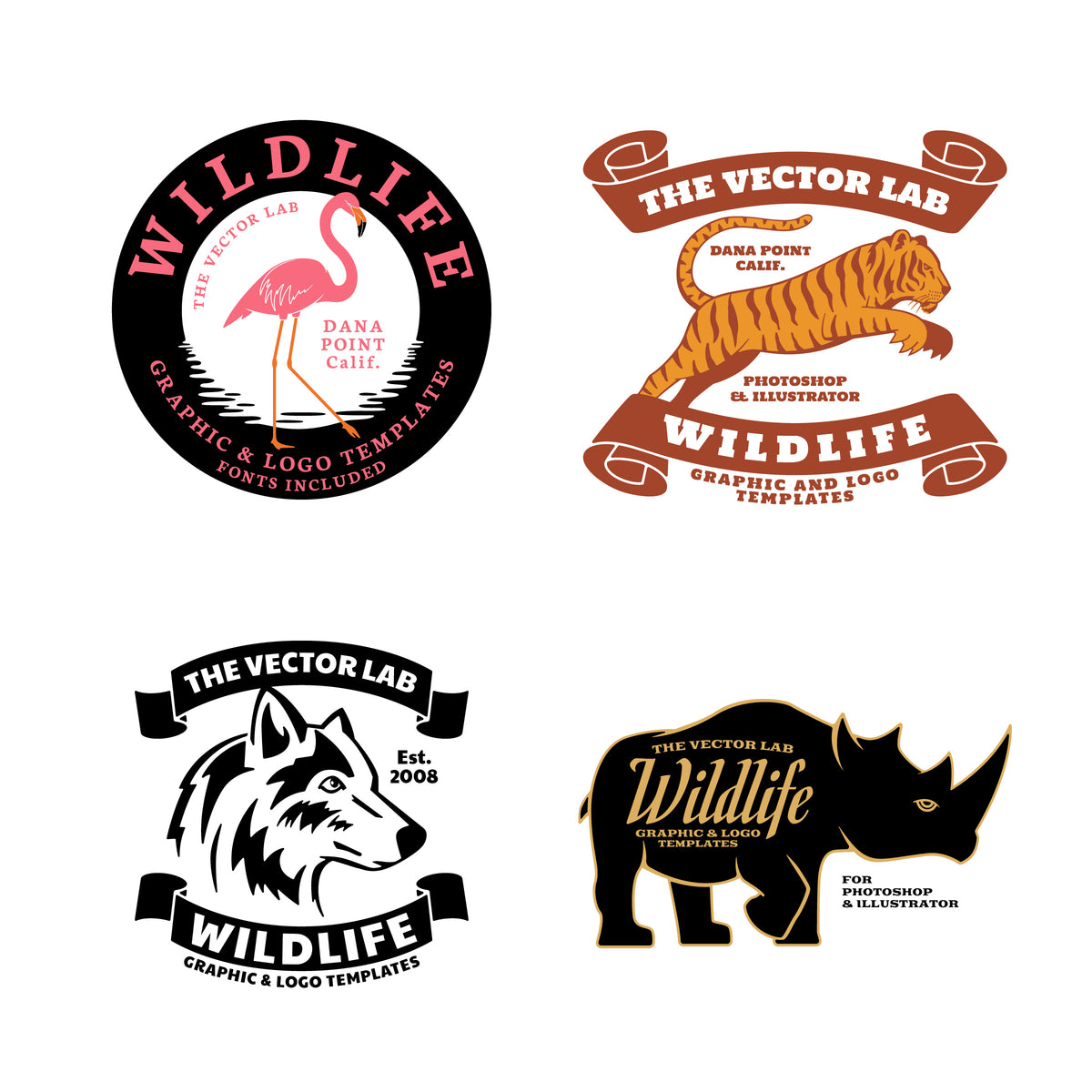 Graphic & Logo Bundle Vol 1 - Wildlife