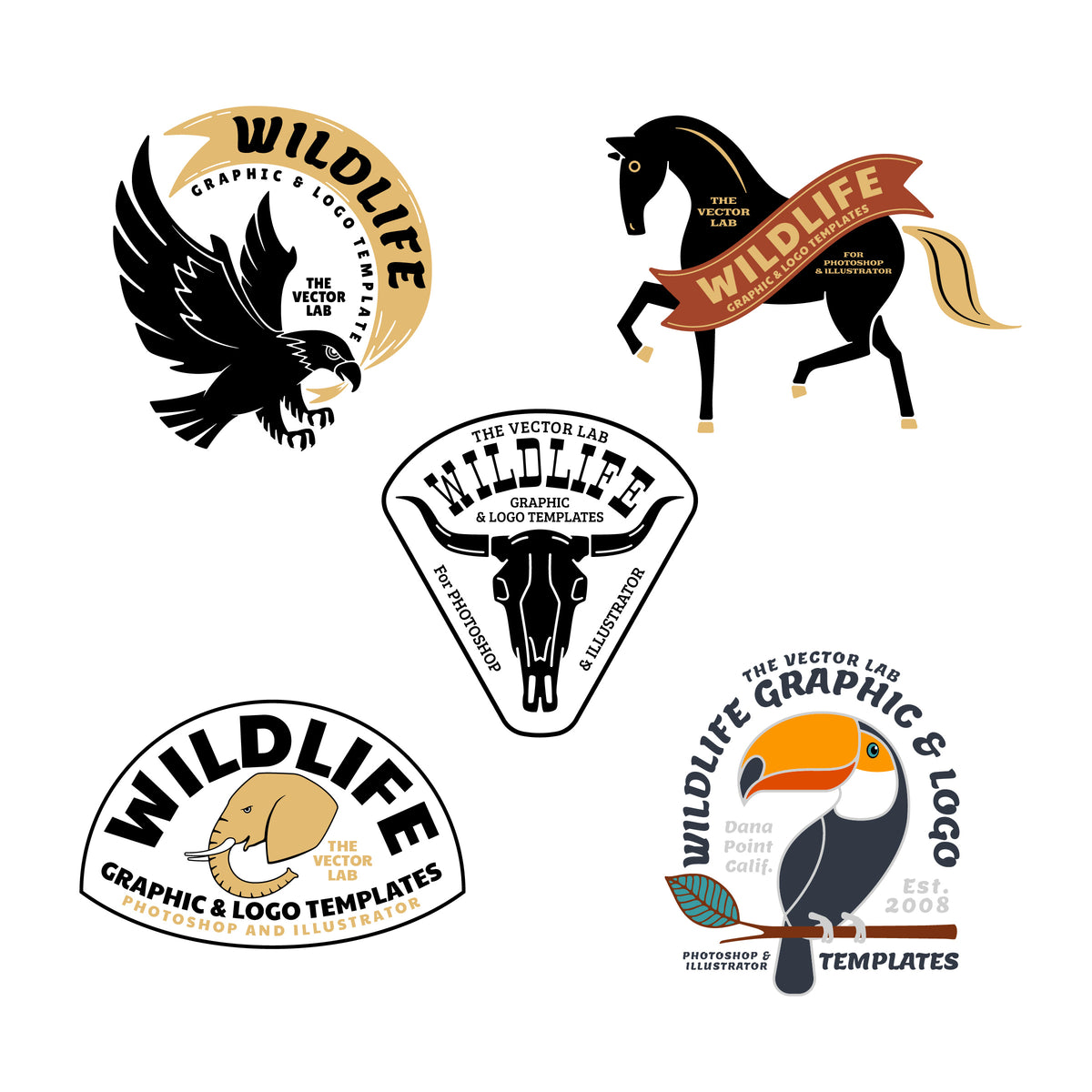 Graphic & Logo Bundle Vol 1 - Wildlife