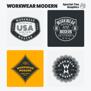 Workwear Modern Graphic & Logo Templates for Adobe, Affinity, Corel