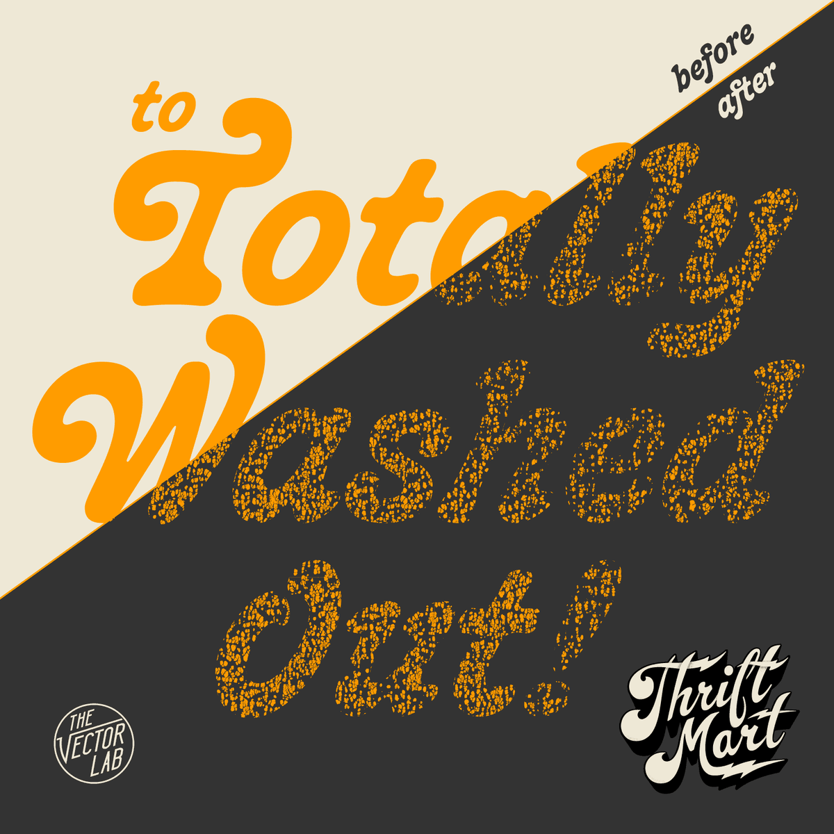 Thrift Mart washed out t-shirt textures for Adobe Affinity Corel