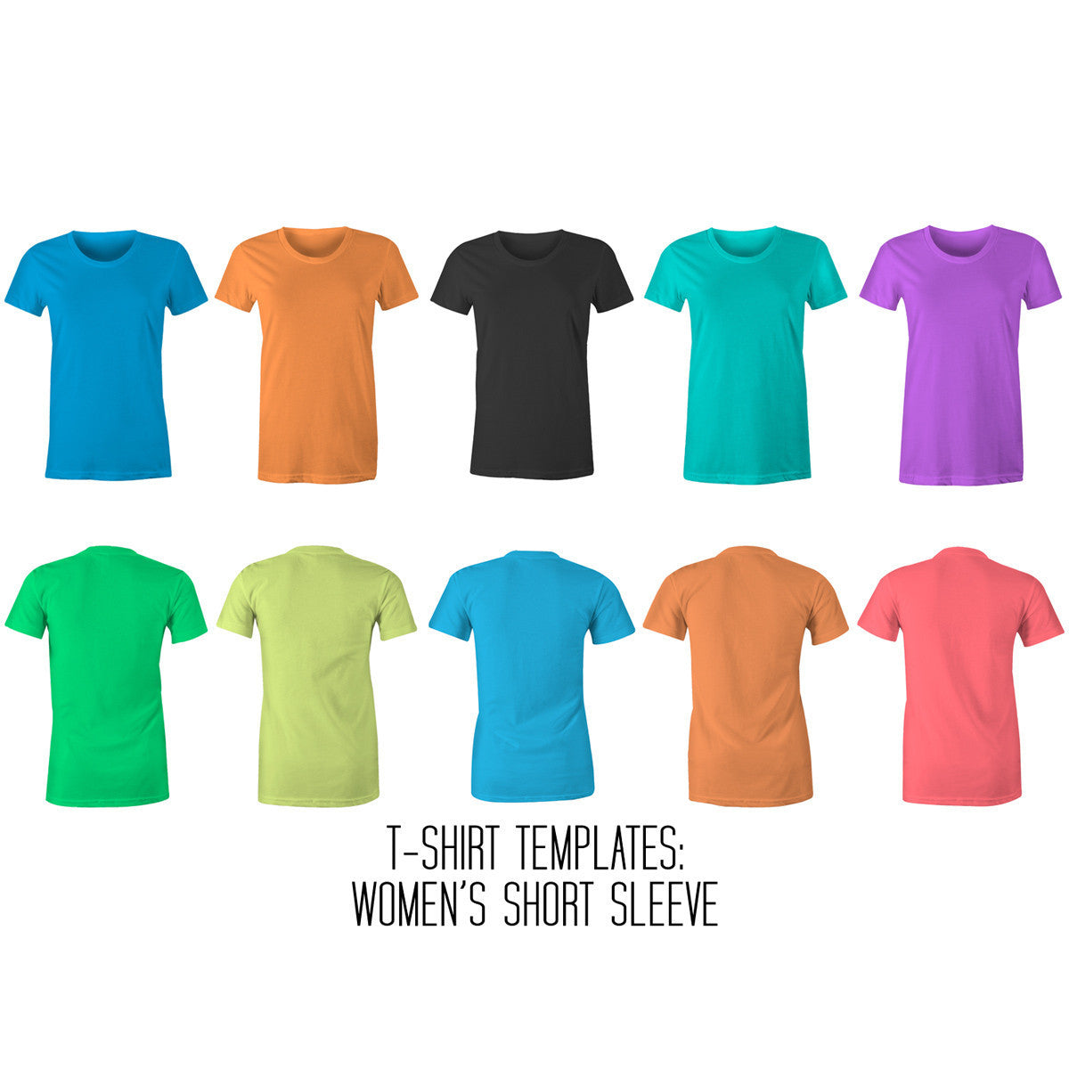 Women's T-Shirt Mockup Templates for Photoshop and Illustrator