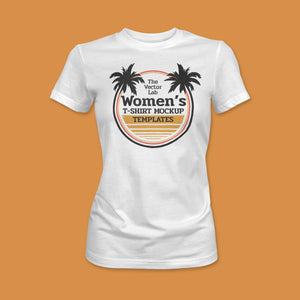 Women's T-Shirt Mockup Templates for Photoshop and Illustrator
