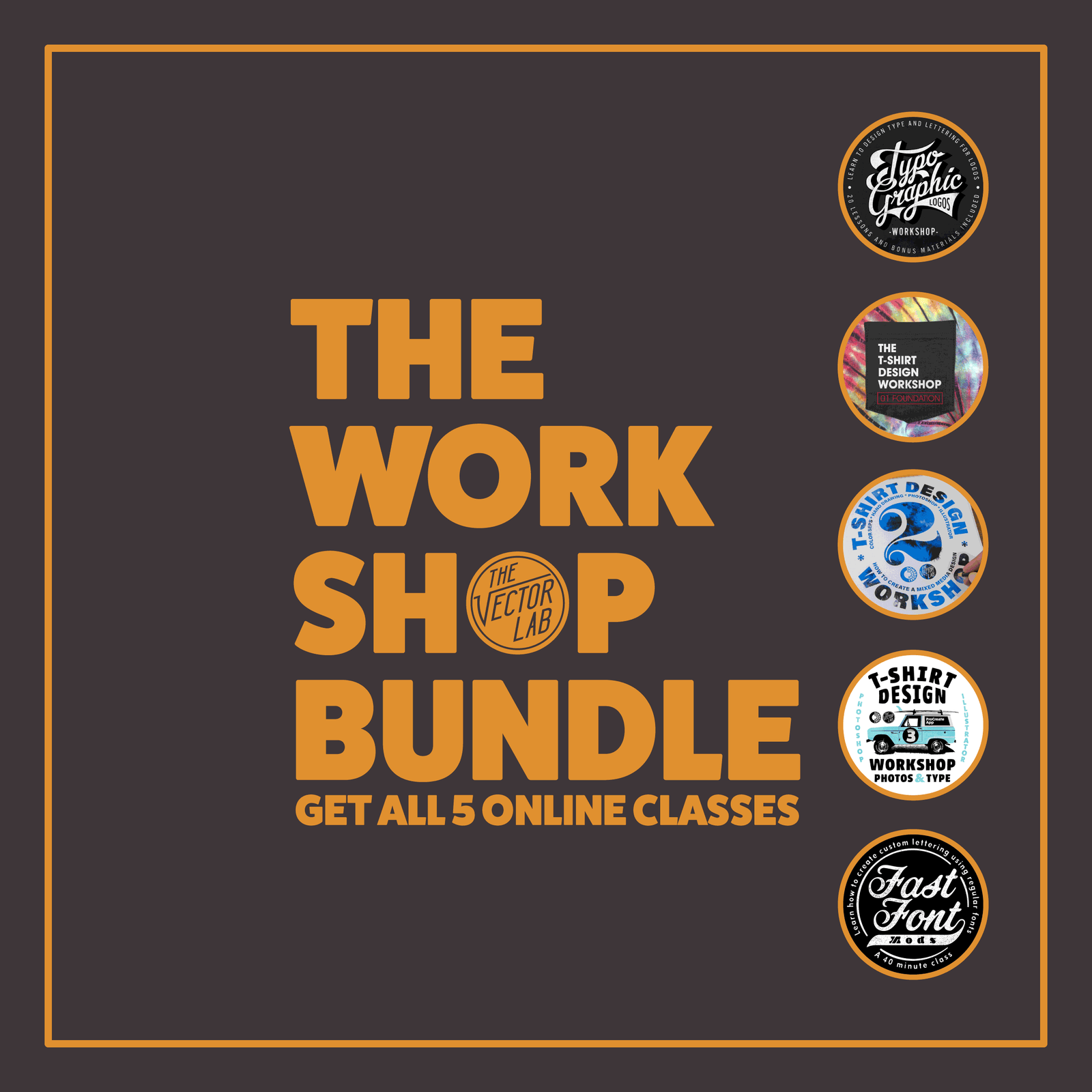 The Workshop Bundle - Learn Lettering and T-Shirt Design